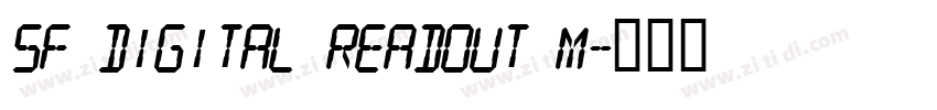 SF Digital Readout M字体转换